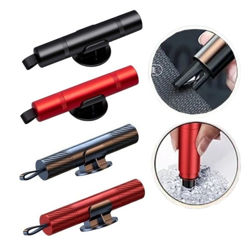 Rescue Rope Throw - Auto-Sicherheitshammer, Notfall-Glasbrecher für Autos, Sicherheitsgurtschneider, lebensrettendes